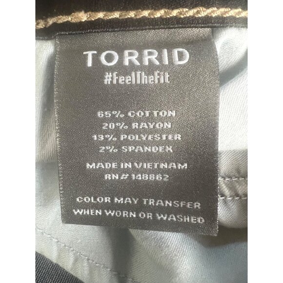Torrid Womens Sky High Kick Boot Jeans Super Soft Stretch Denim Size 26R - Picture 8 of 16